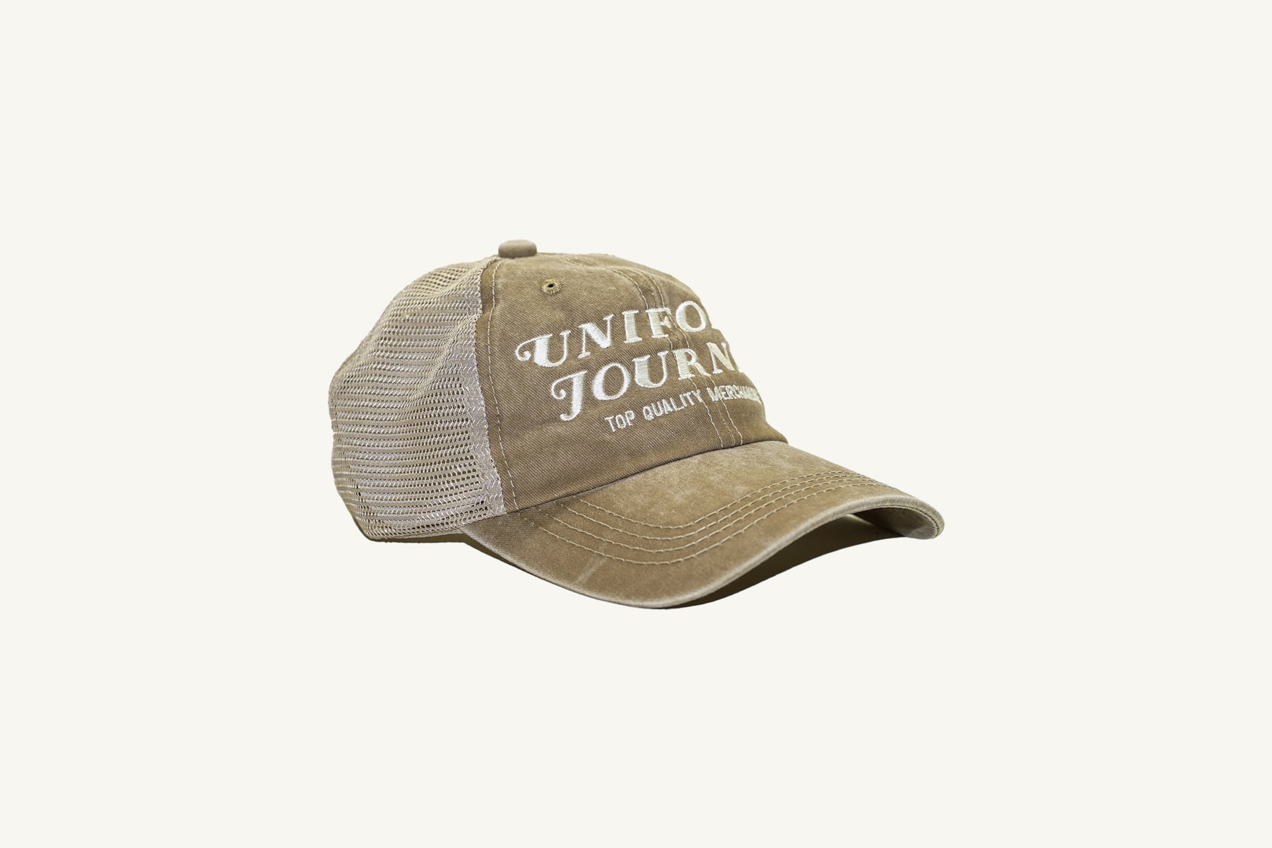 "Top Quality Merchandise" Distressed Pigment Dye Mesh Cap
